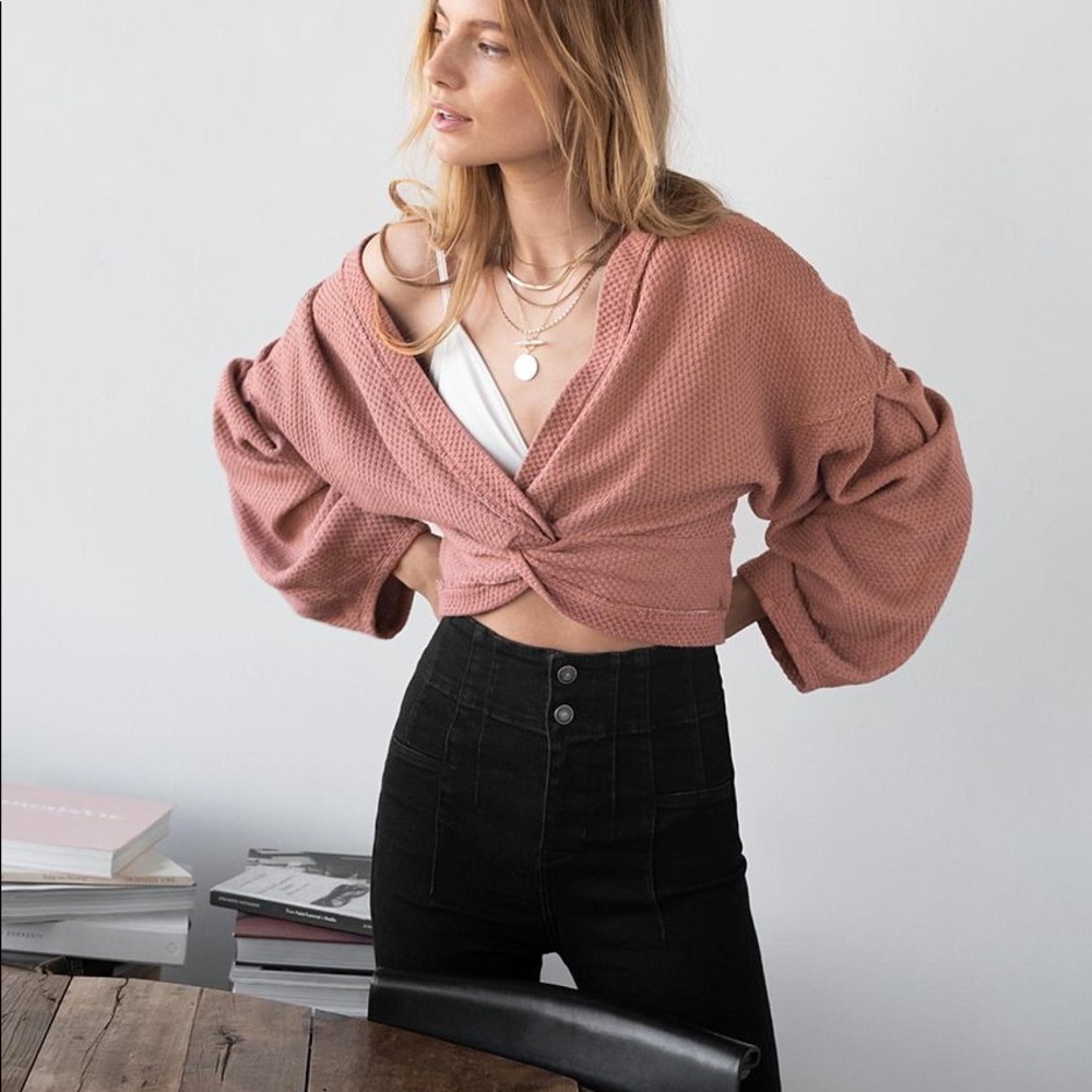 Free People Fall for You crop top sz M